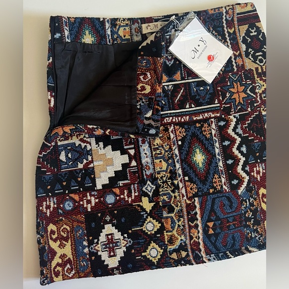 NWT M Y Showroom Boho Quilted Knit Patchwork Skort SZ L (Runs Small) 💖 - Picture 8 of 12